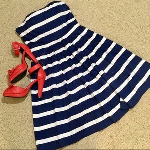 NWT GAP blue & white nautical strapless dress!